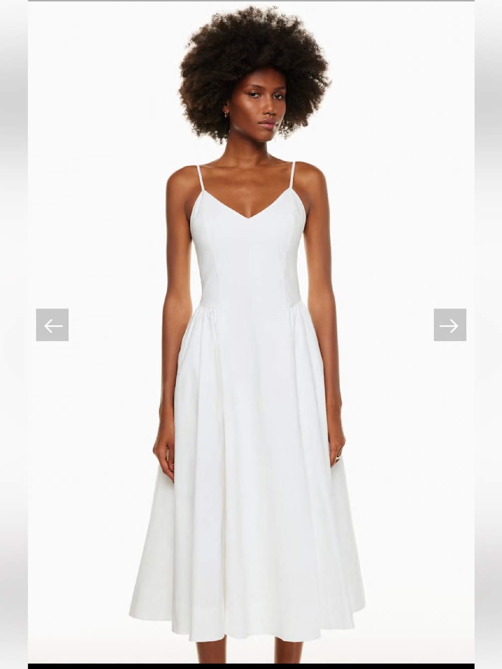 Aritzia Babaton Looksee Poplin White Dress-size 4